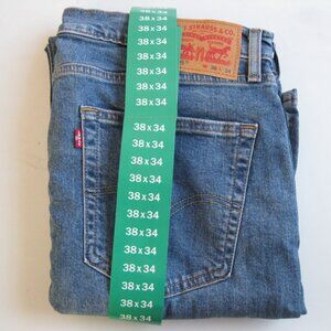 Levi's Men's 505 Regular Fit stretch Straight Leg baggy thigh blue Jeans, sizes